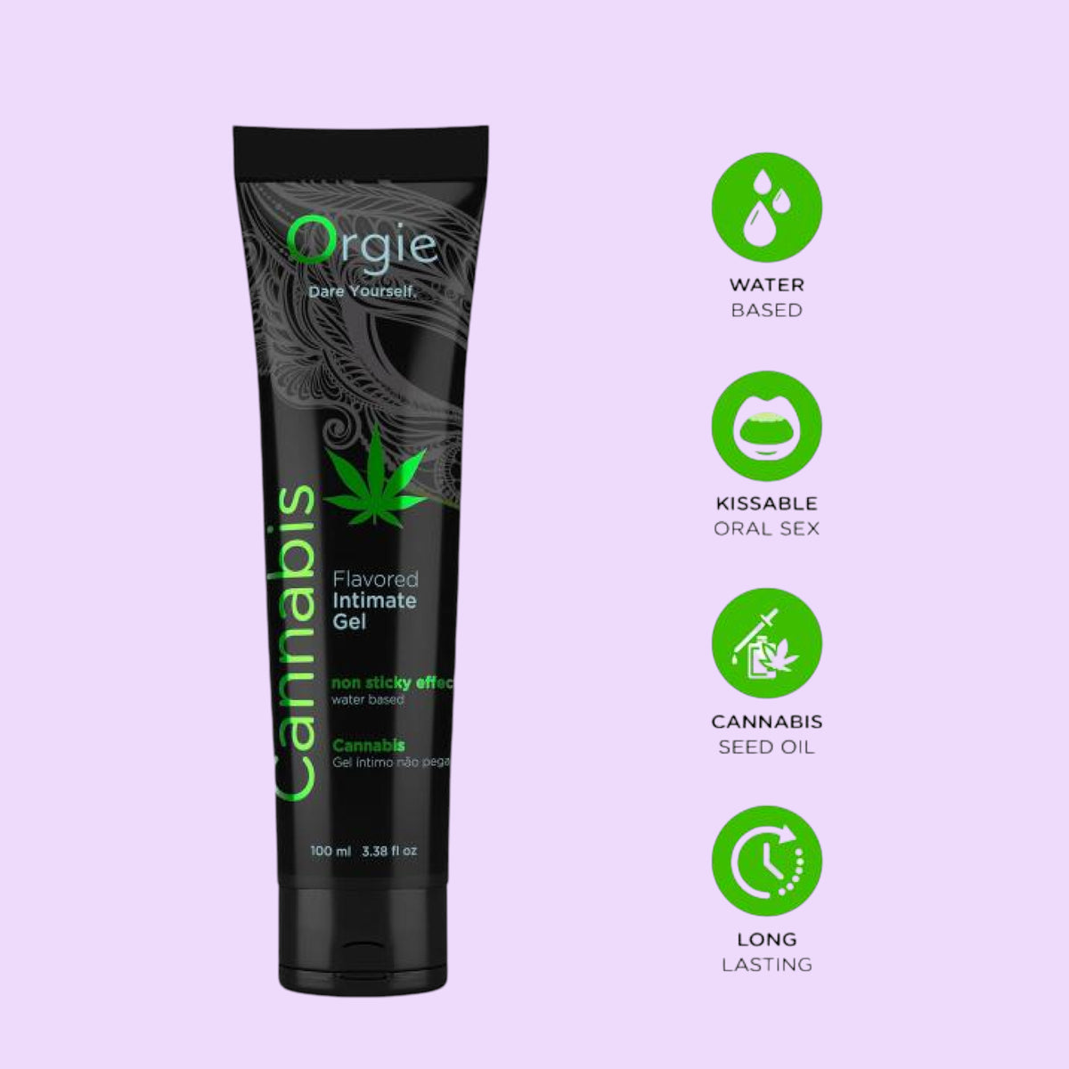 Orgie Lube Tube Канабіс — їстівний лубрикант на водній основі (100 мл)