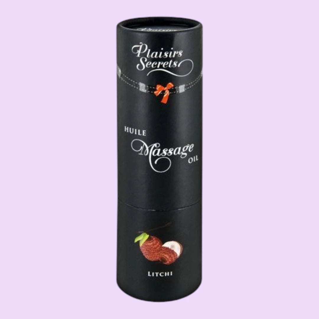 Масажна олія Plaisirs Secrets Litchi, 59 мл — їстівна, з афродизіаками