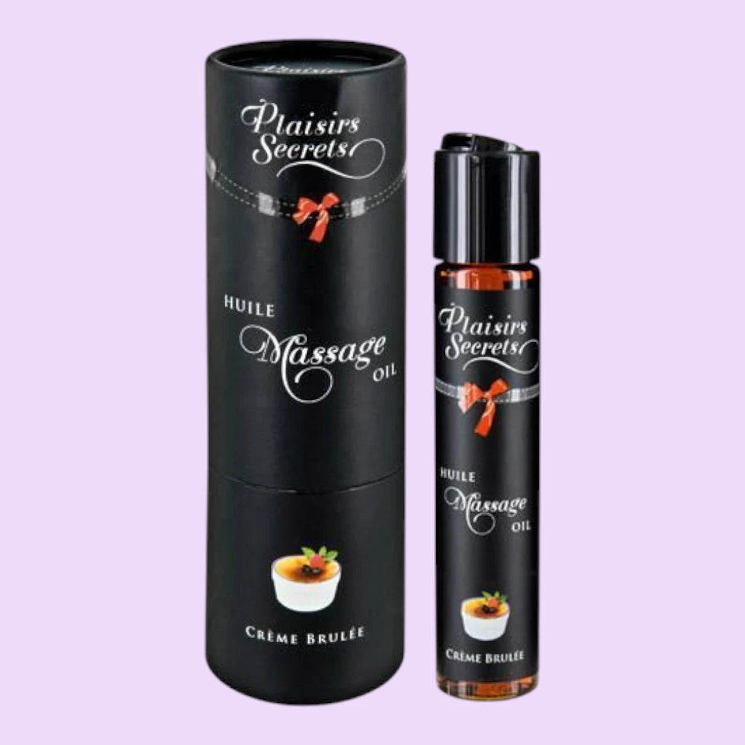 Масажна олія Plaisirs Secrets Creme Brulee, 59 мл — їстівна, з афродизіаками