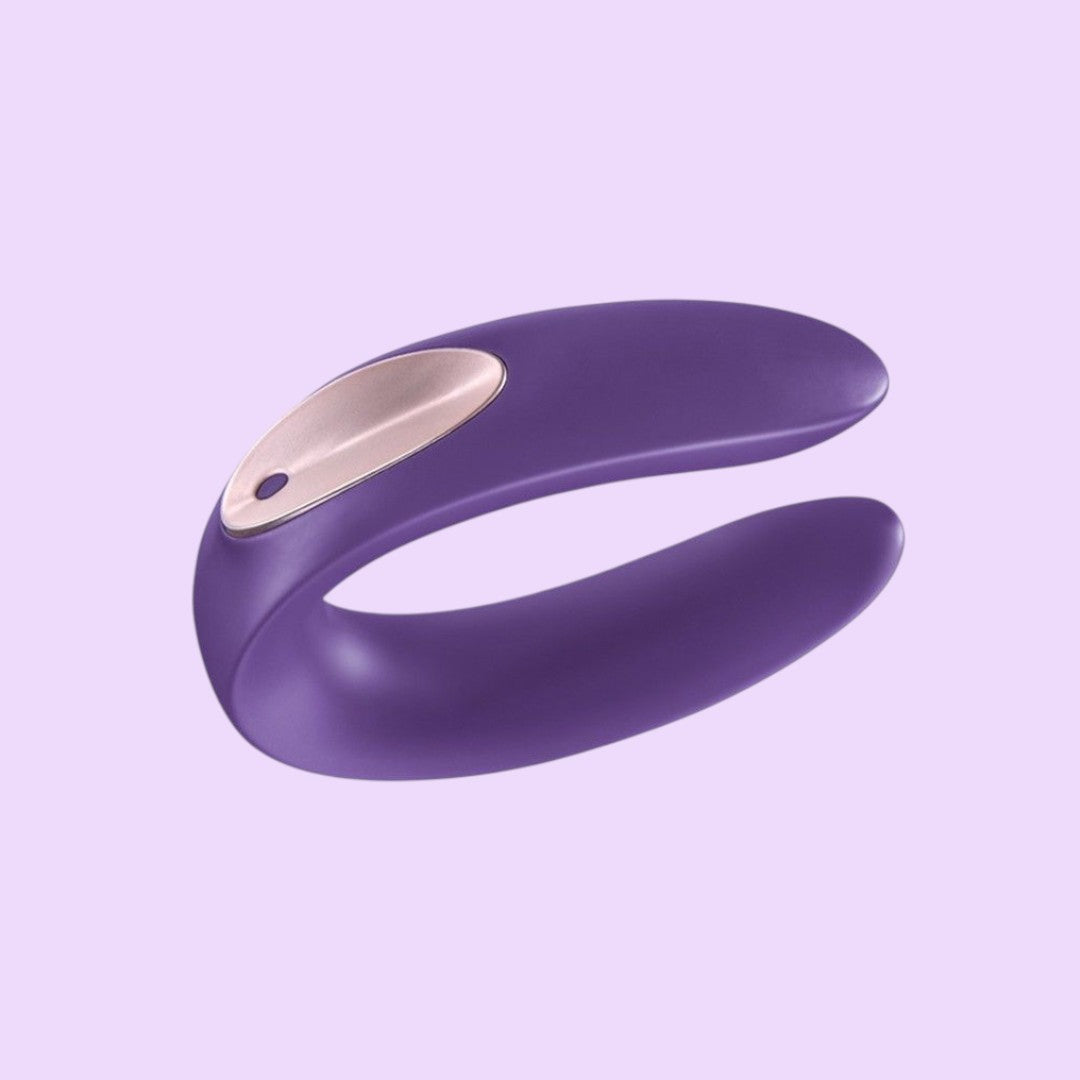 Вібратор для пар Satisfyer Double Plus Remote (пульт ДК, 2 мотори)