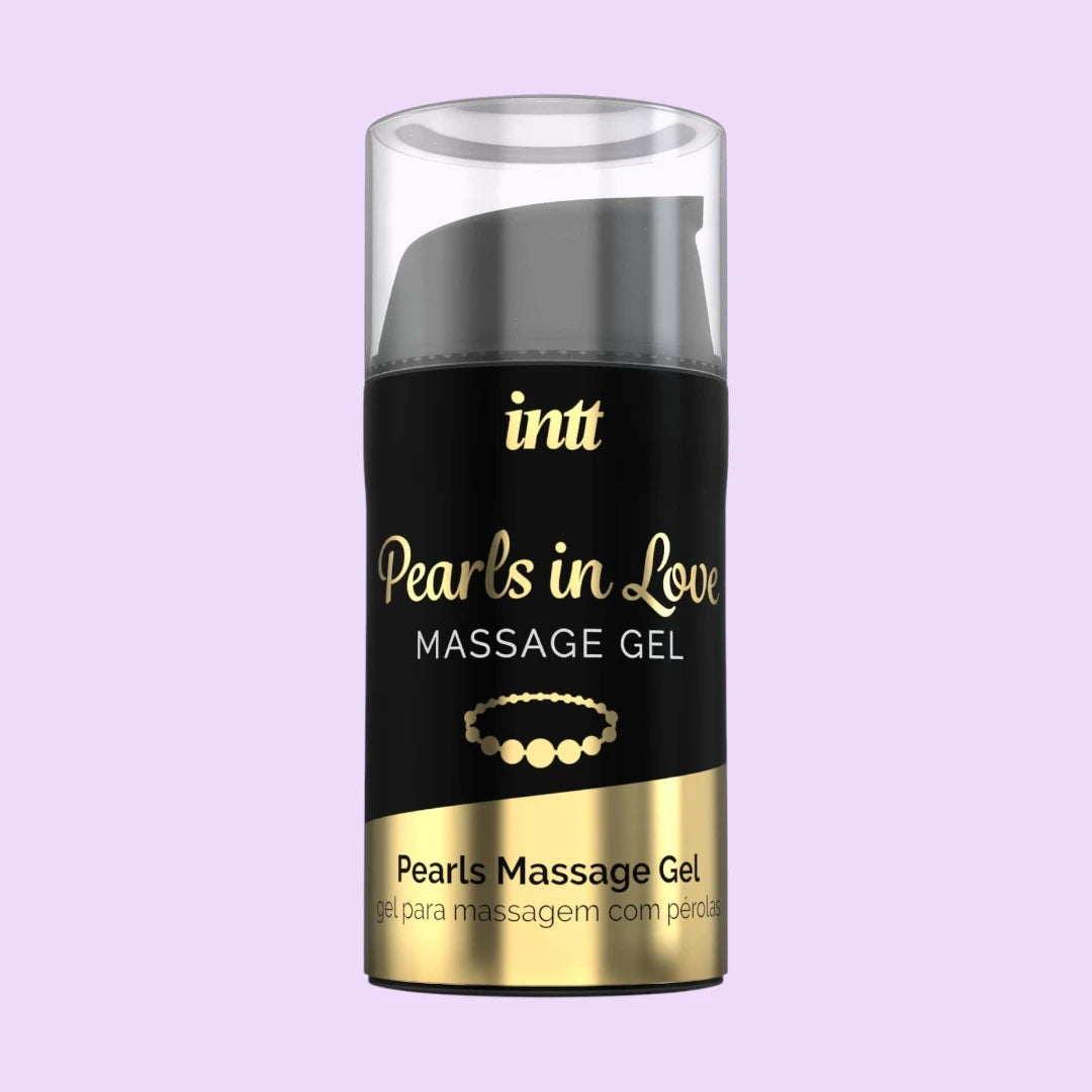 Набір для перлинного масажу Intt Pearls in Love: намисто та силіконовий масажний гель