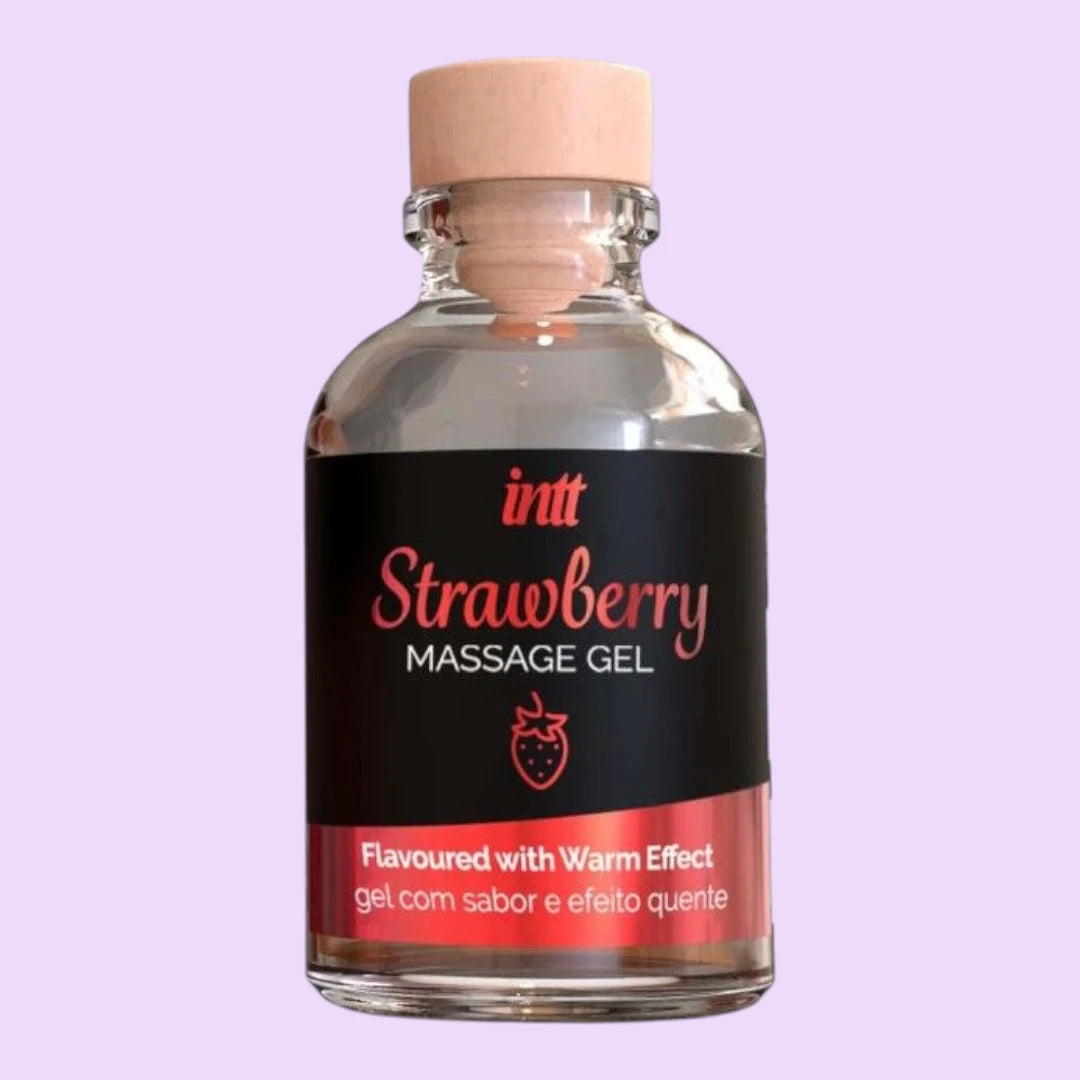 Масажний гель для інтимних зон Intt Strawberry (30 мл) — розігрівальний, зі смаком та ароматом полуниці