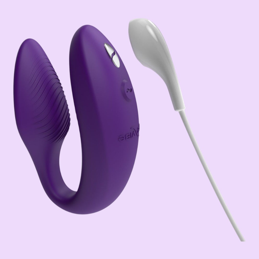 Смарт-вібратор для пар We-Vibe Sync 2 Purple, 10 віброрежимів, пульт ДК