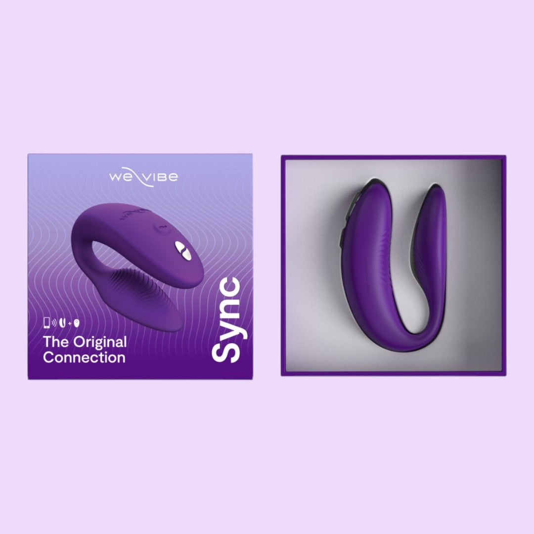 Смарт-вібратор для пар We-Vibe Sync 2 Purple, 10 віброрежимів, пульт ДК