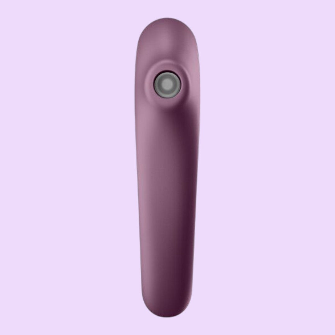 Вакуумний стимулятор з вібрацією Satisfyer Dual Kiss Wine Red