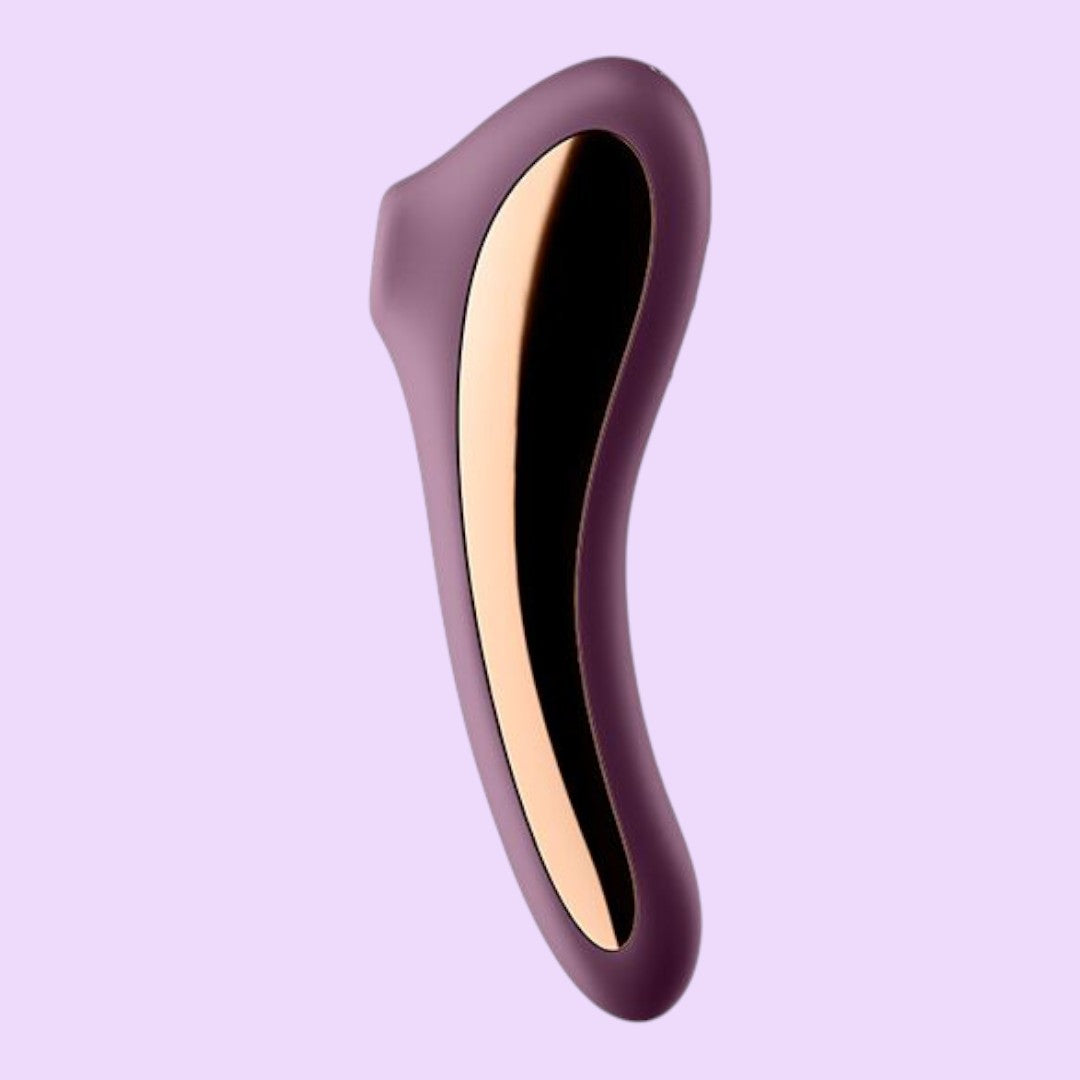 Вакуумний стимулятор з вібрацією Satisfyer Dual Kiss Wine Red