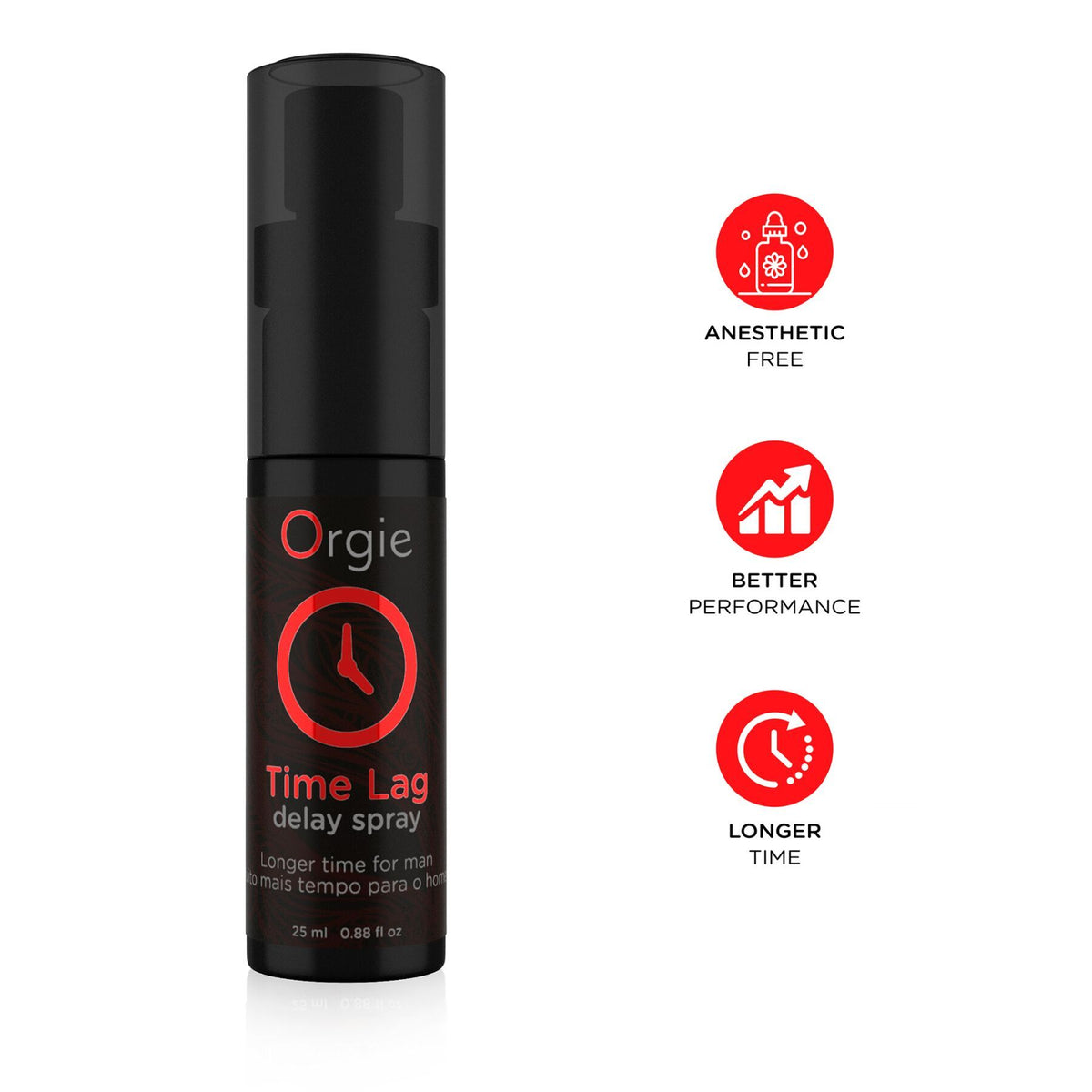 Спрей-пролонгатор Orgie Time Lag Delay Spray (25 мл) без анестетиків, з пантенолом