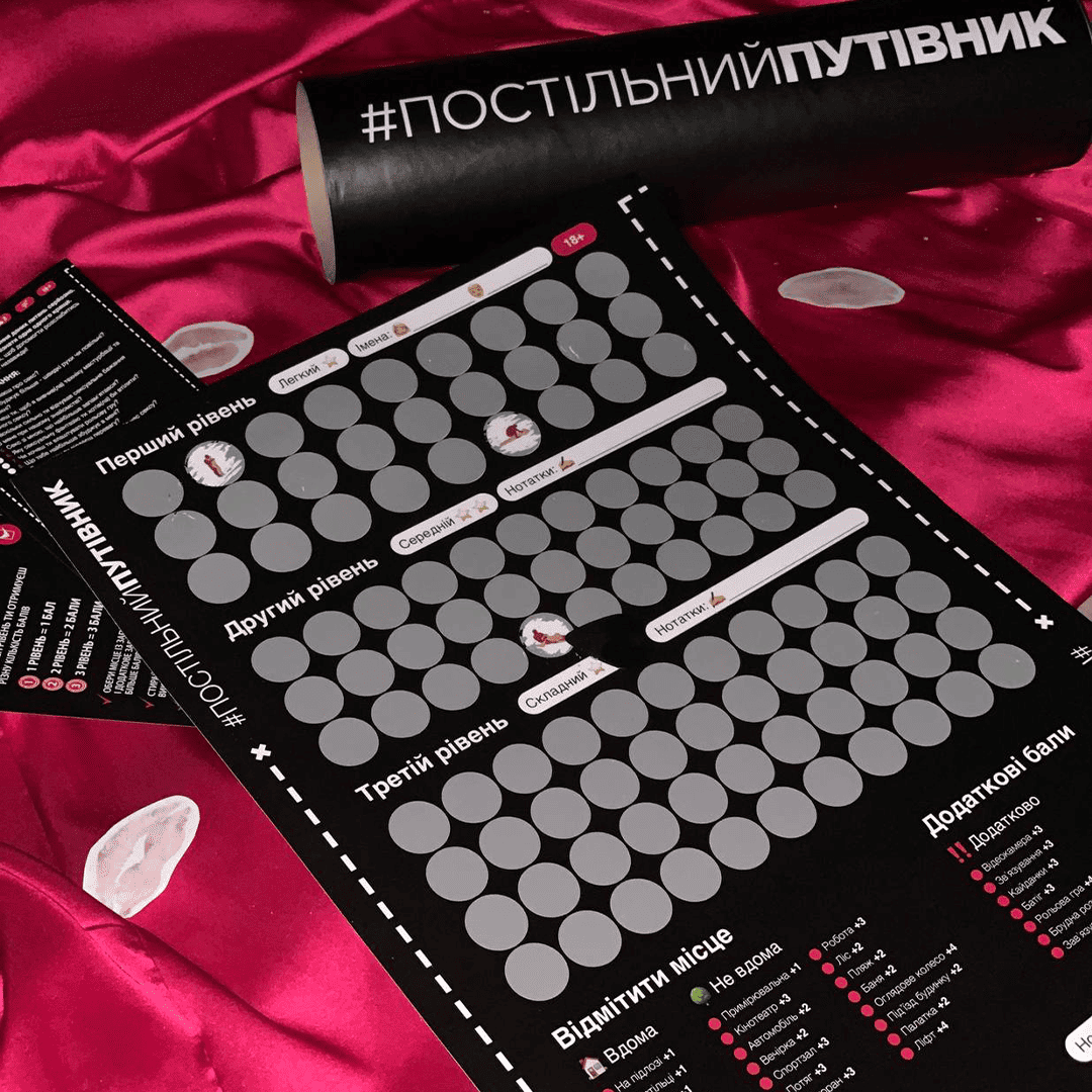 Картки із завданнями з гри "Постільний путівник"