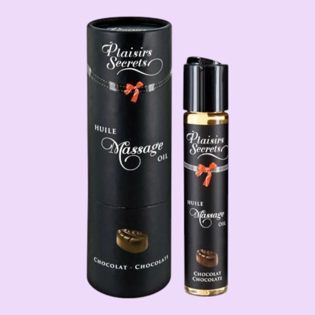 Масажна олія Plaisirs Secrets Chocolate, 59 мл — їстівна, з афродизіаками