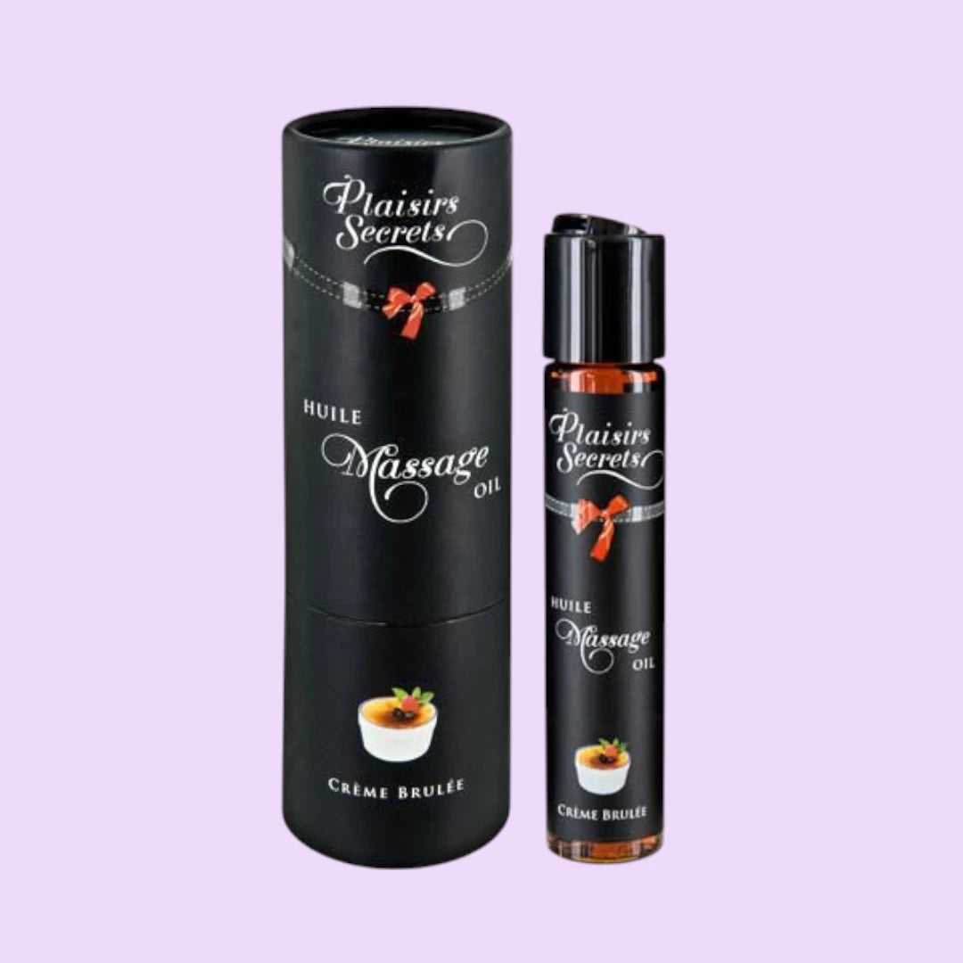 Масажна олія Plaisirs Secrets Creme Brulee (59 мл) з афродизіаками їстівна, подарункове пакування