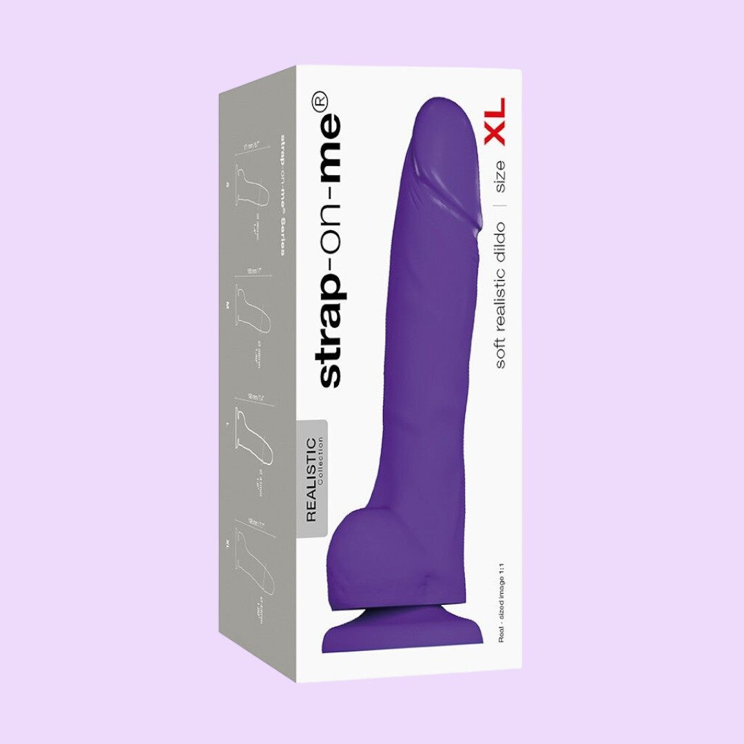Реалістичний фалоімітатор Strap-On-Me Soft Realistic Dildo Violet XL