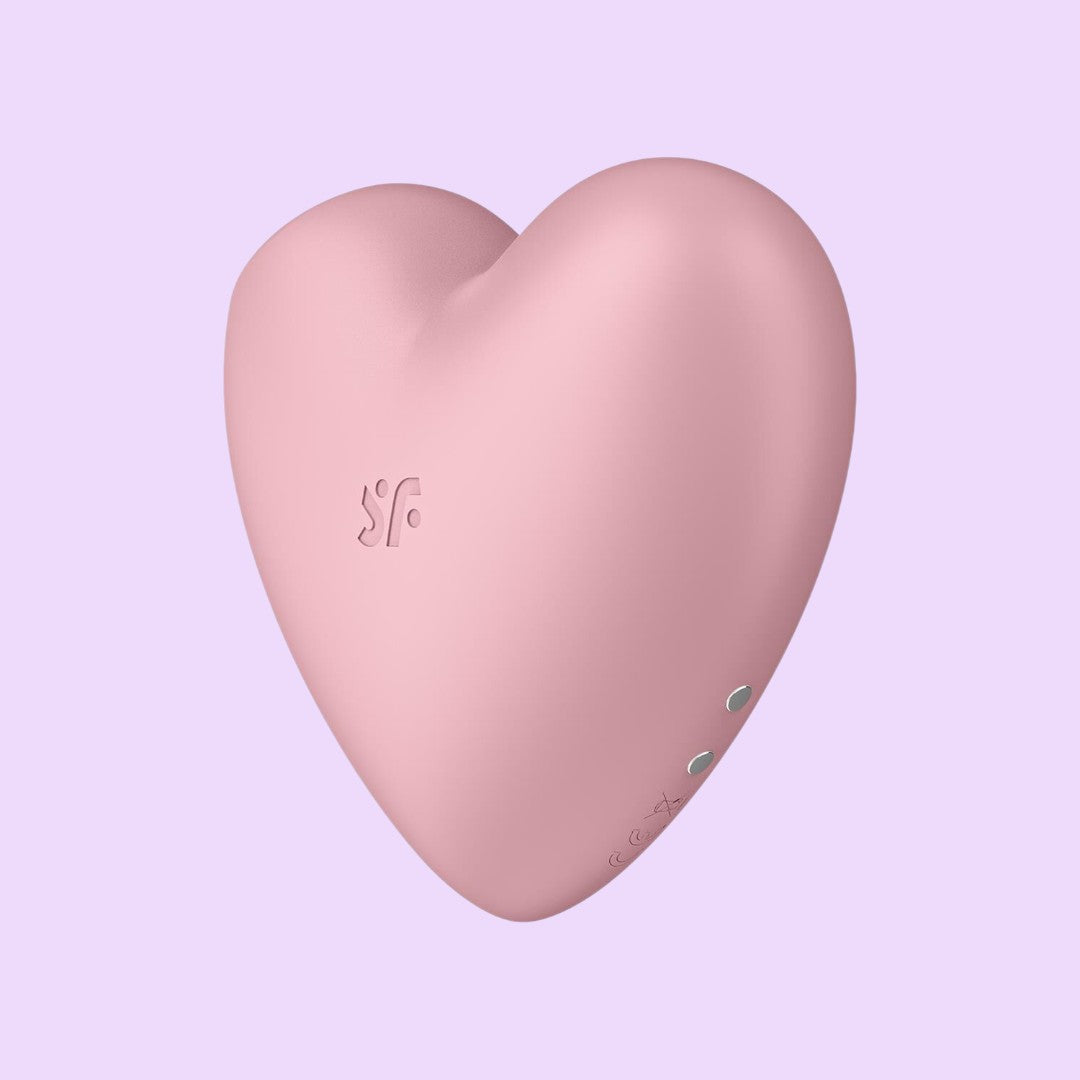 Вакуумний стимулятор-серце з вібрацією Satisfyer Cutie Heart Light Red