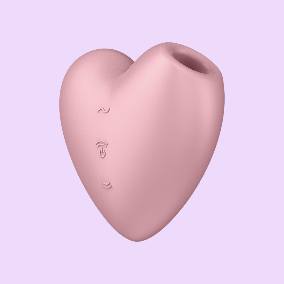 Вакуумний стимулятор-серце з вібрацією Satisfyer Cutie Heart Light Red