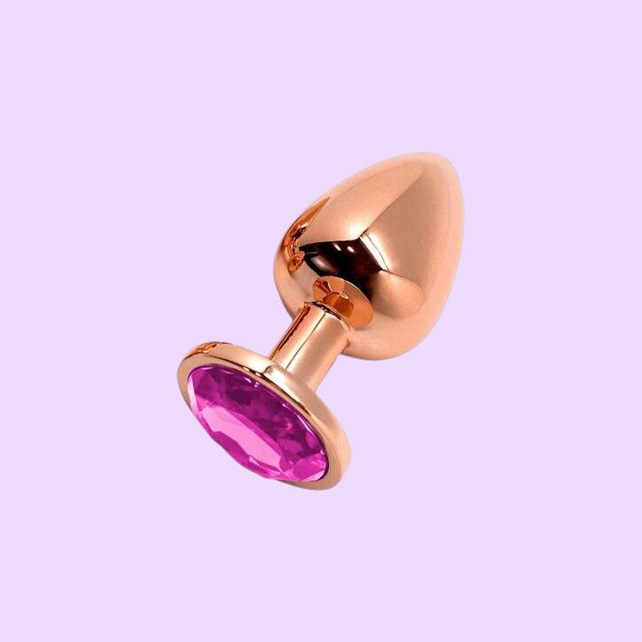 Анальна пробка Wooomy Tralalo Rose Gold Magenta S