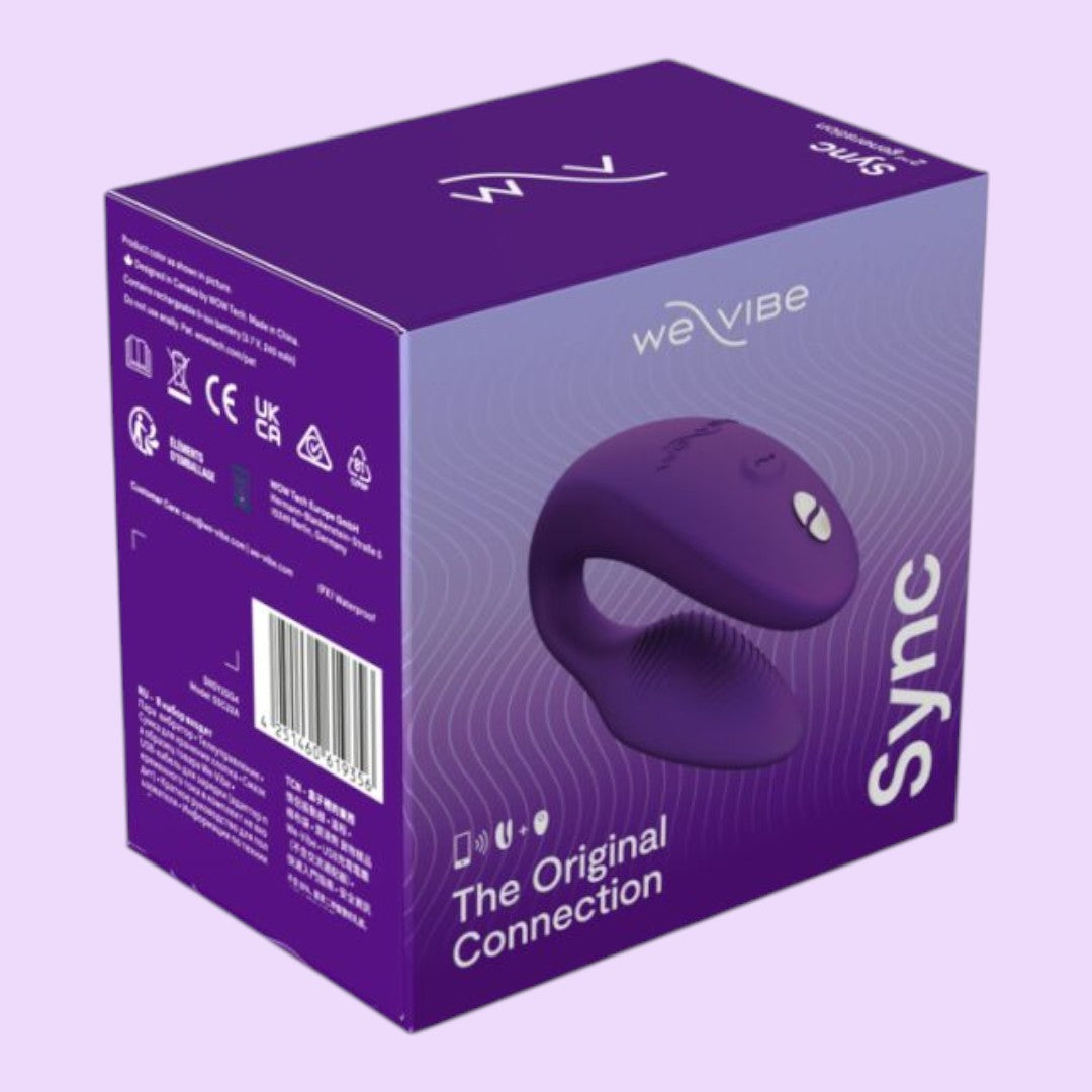 Смарт-вібратор для пар We-Vibe Sync 2 Purple, 10 віброрежимів, пульт ДК