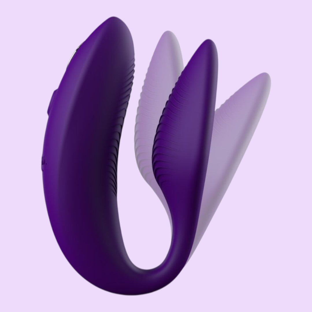 Смарт-вібратор для пар We-Vibe Sync 2 Purple, 10 віброрежимів, пульт ДК