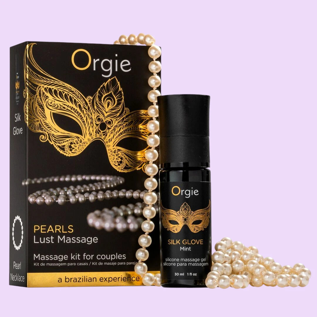 Набір для перлинного масажу Orgie – Pearls Lust Massage (30 мл), силіконовий гель, намисто